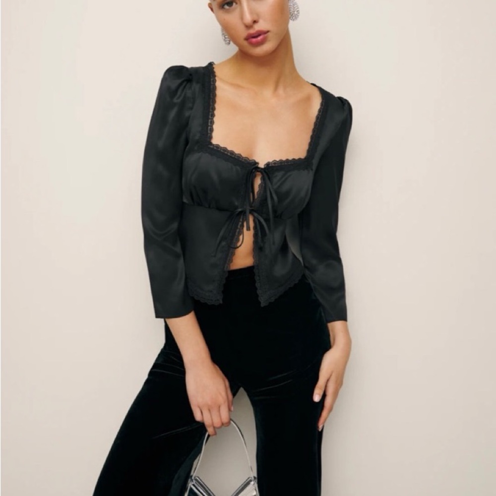 Reformation Lucinda Silk Top